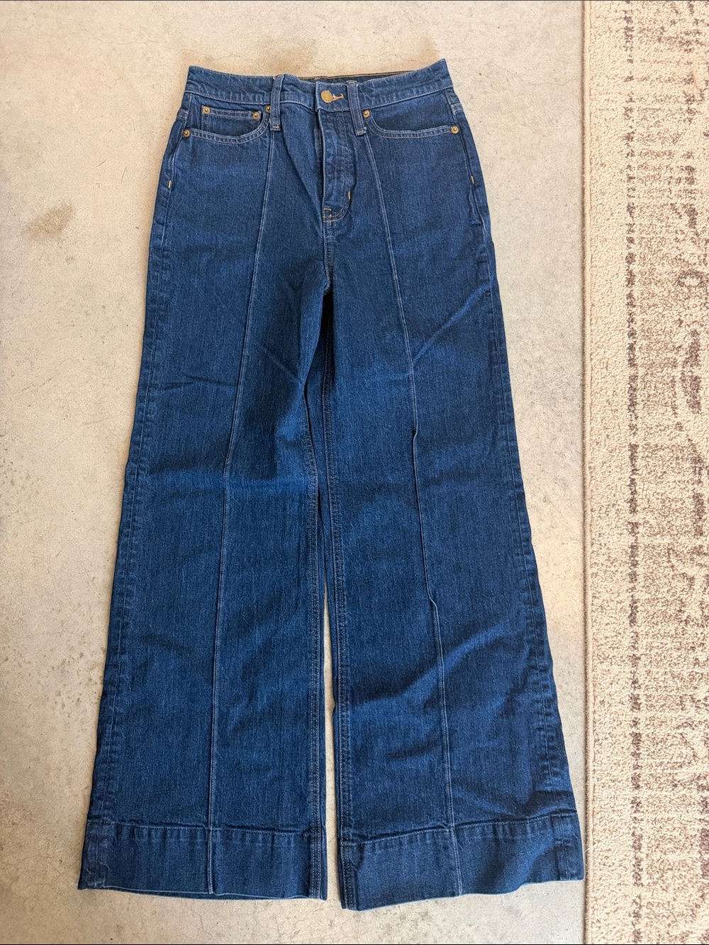 J Crew Wide Leg Trouser Jeans